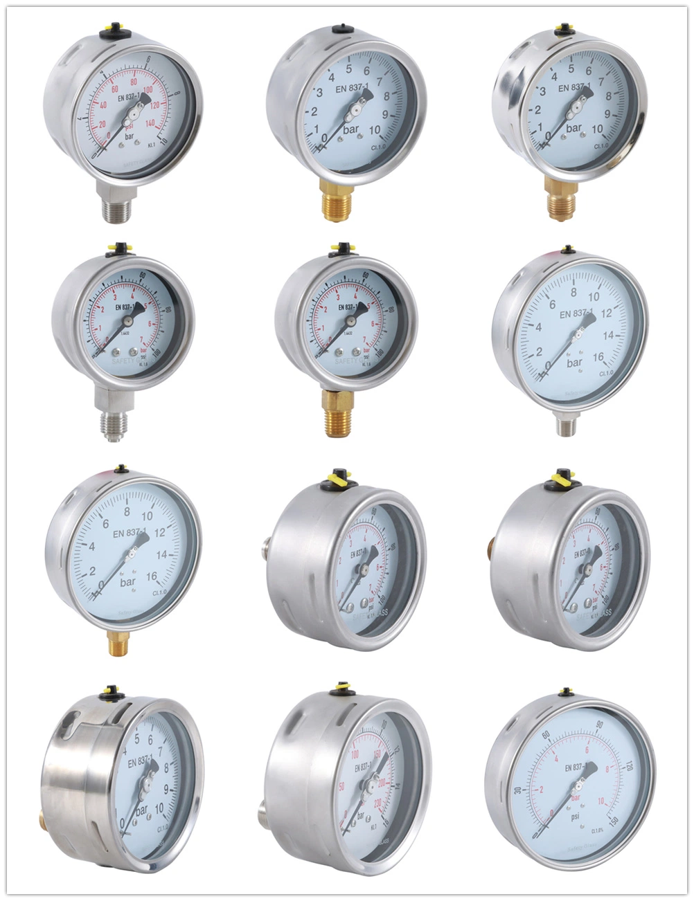 DIN Type Industrial 6" Pressure Gauge High Life Cycle Pressure Gauge